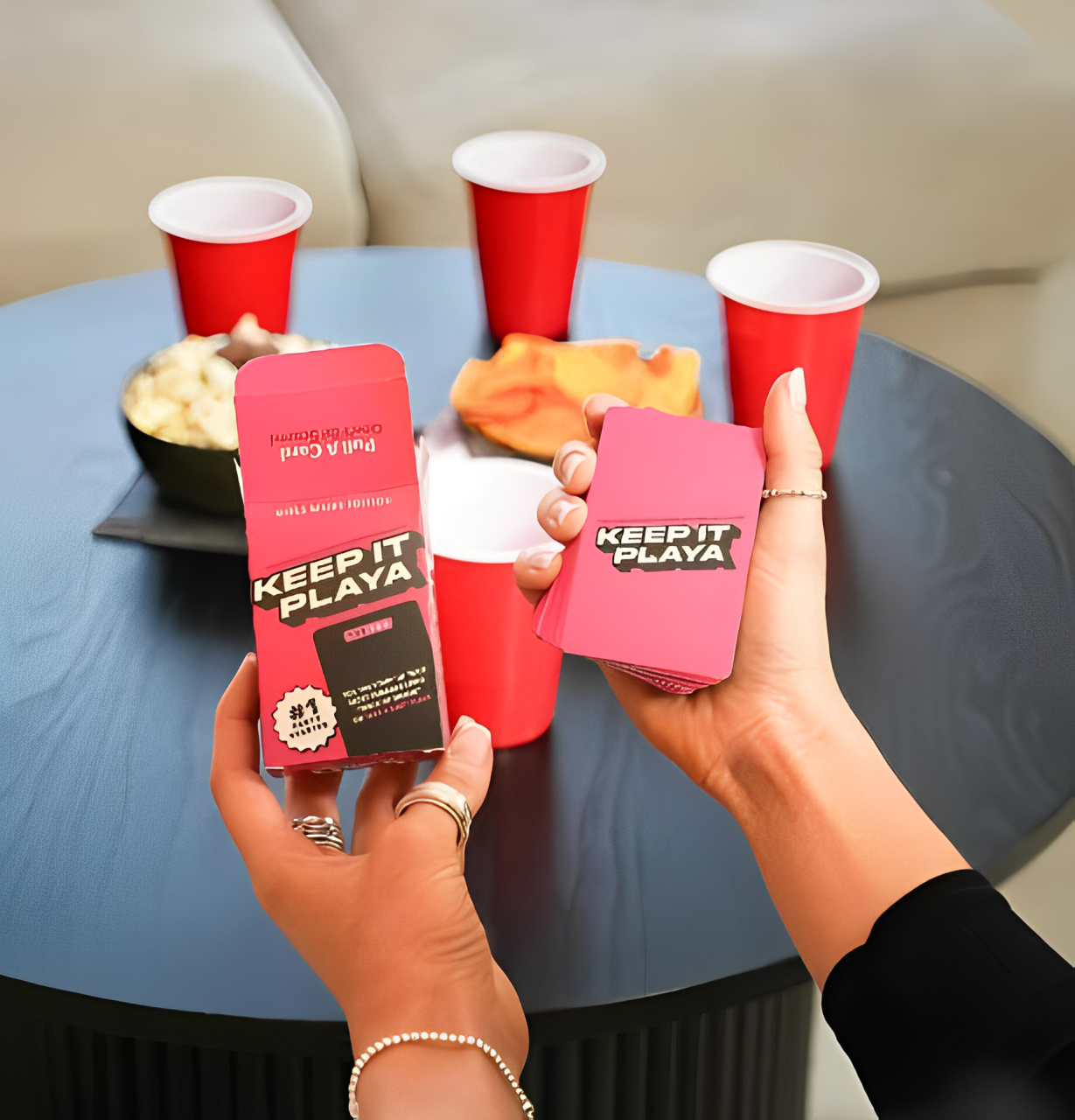 Sip, Laugh, Play: Keep It Playa Drinking Card Game for Your Ultimate Girls' Night Picnic!