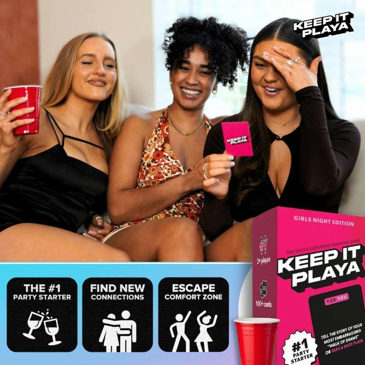 Crafting Cheers & Creativity: Keep It Playa Drinking Card Game Turns Girls' Night Crafting Workshop into an Artistic Adventure!