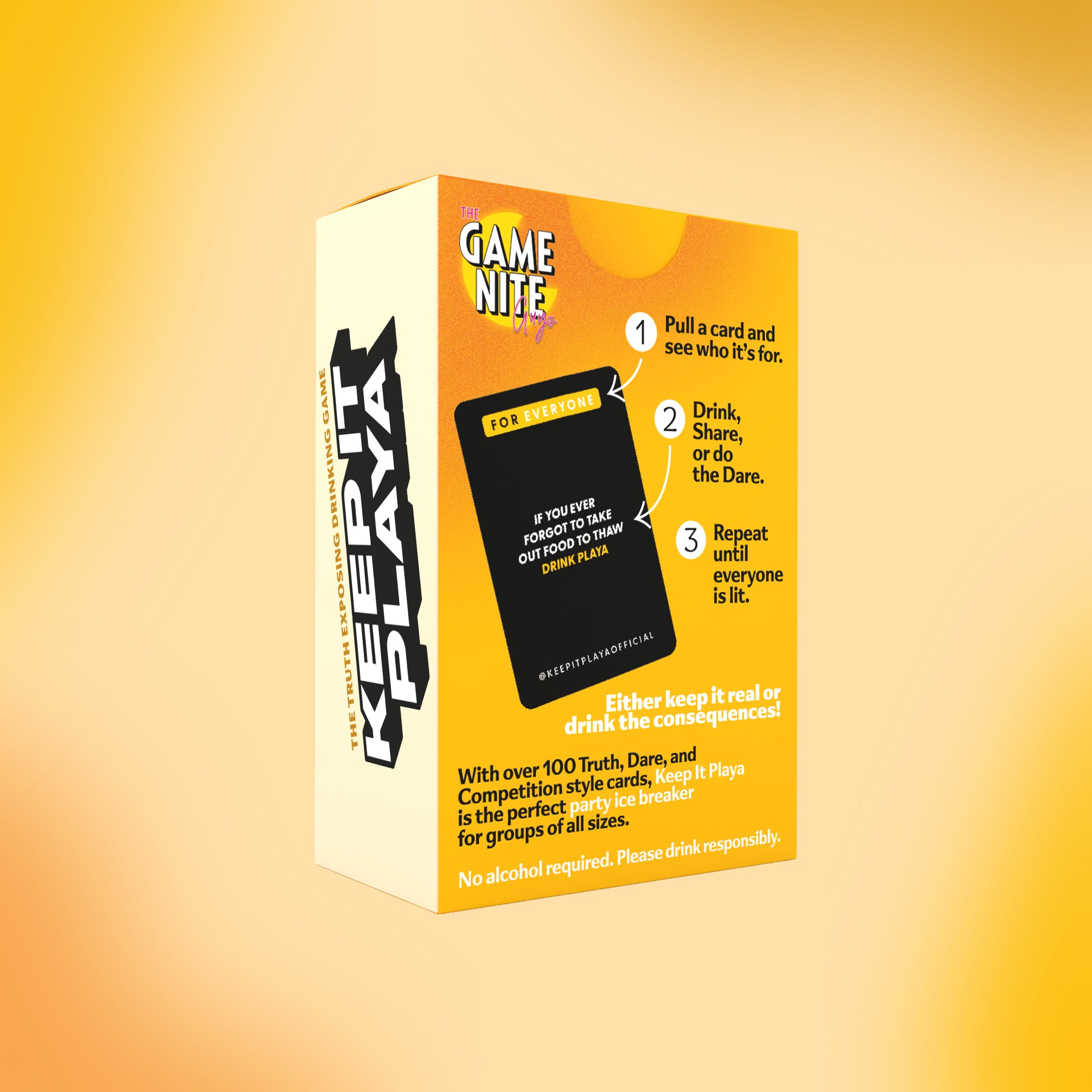 image of Keep It Playa family night edition back of box