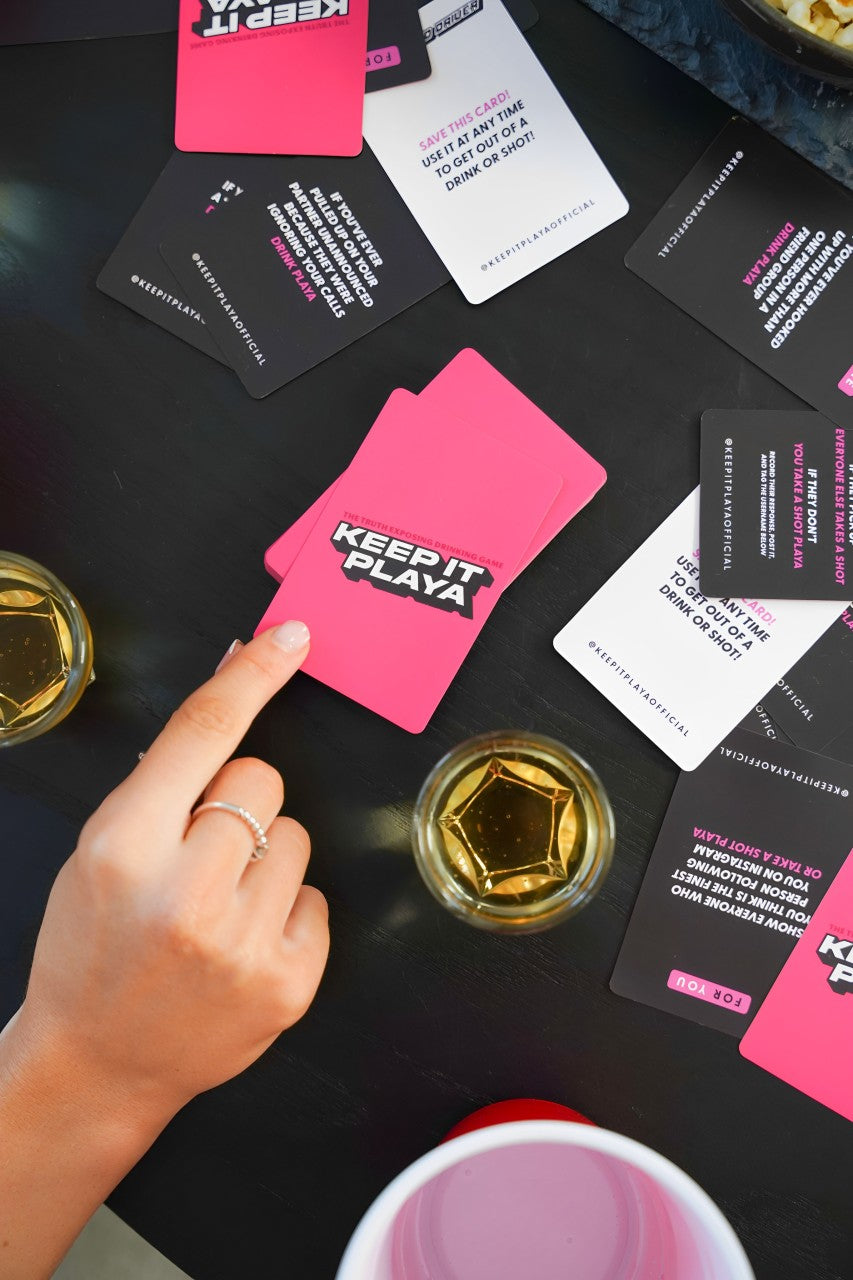 Networking with a Twist: Spice Up Your Connections with Keep It Playa Drinking Card Game!